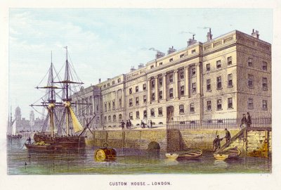 La Tamise : Custom House, Londres - English School
