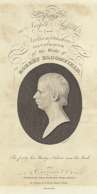 Robert Bloomfield, poète, portrait (gravure) - English School