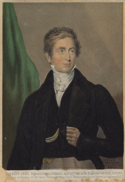 Robert Peel, homme politique conservateur anglais et Premier ministre - English School