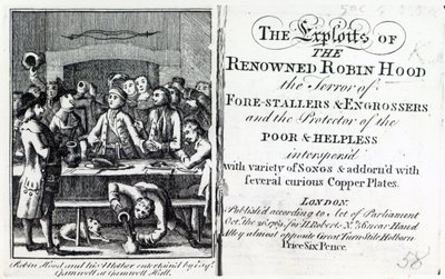 Robin des Bois et sa mère reçus par Esq Gamnell à Gamnell Hall, frontispice de 