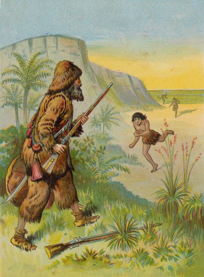 Robinson Crusoé sauvant la vie de Vendredi - English School