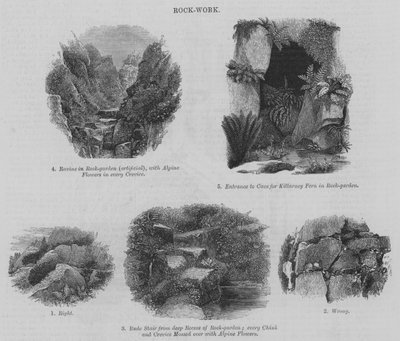 Travail de roche (gravure) - English School