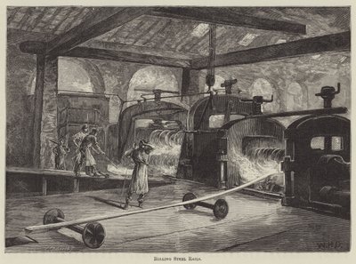 Laminage des rails en acier (gravure) - English School