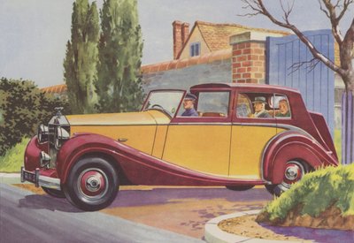 Rolls-Royce (lithographie en couleur) - English School