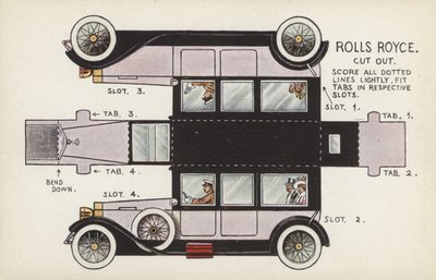 Rolls Royce Cut Out (lithographie en couleur) - English School
