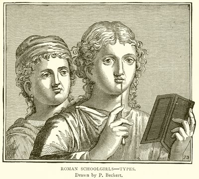Écolières romaines. Types - English School