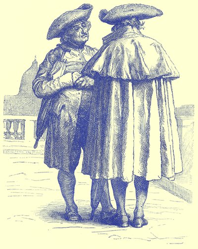 Prêtres romains, illustration de Voyages Illustrés, édité par H. W. Bates, publiée vers 1880 - English School