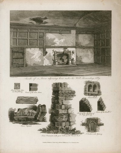 Salle adjacente à celles sous le hall, abbaye de Bermondsey - English School