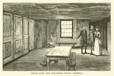 Salle au-dessus de la maison des prêcheurs, Bristol (gravure) - English School