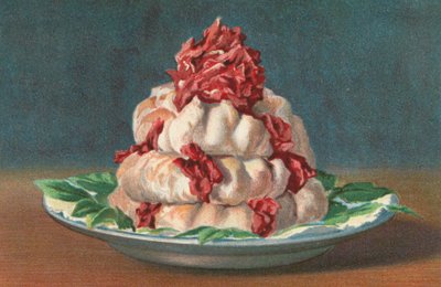 Rose Meringue (colour litho) - English School