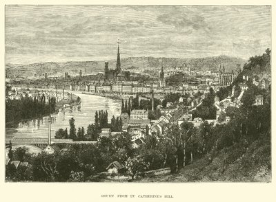 Rouen depuis la colline de Sainte-Catherine - English School