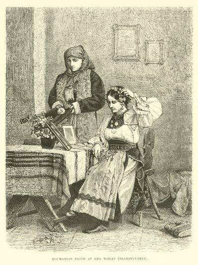 Mariée roumaine à sa toilette, Transylvanie - English School
