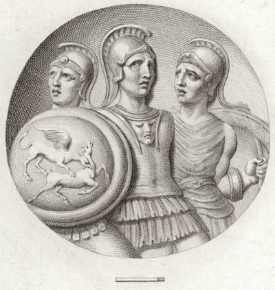 Médaillon représentant trois soldats romains - English School