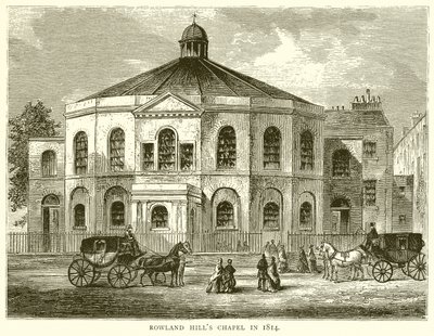 Chapelle de Rowland Hill en 1814 - English School