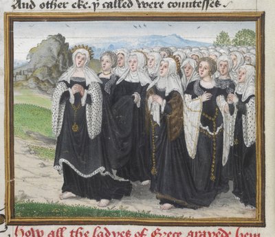 Femmes grecques voyageant vers Thèbes, du 