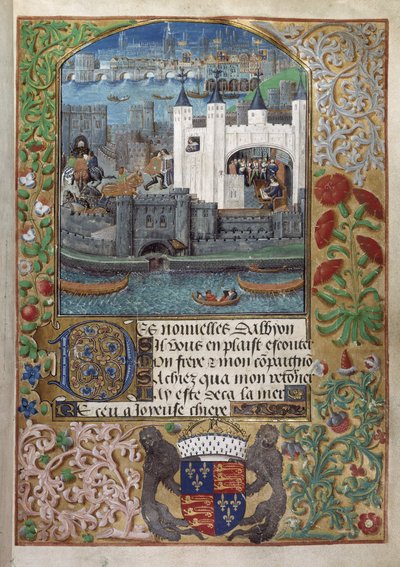 La Tour de Londres, avec le pont de Londres derrière. Charles, duc d