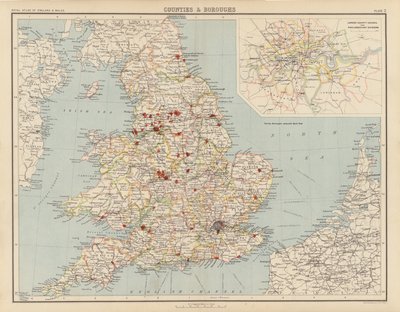 Atlas royal, vers 1900 : Comtés et arrondissements - English School