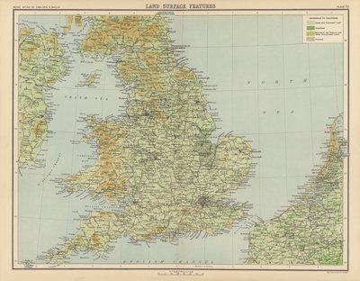 Atlas Royal, vers 1900 : Caractéristiques de la surface terrestre - English School