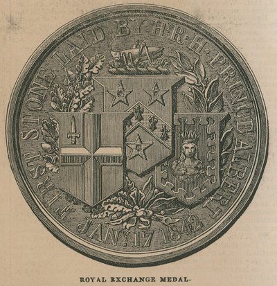 Médaille de la Bourse Royale, frappée pour commémorer l