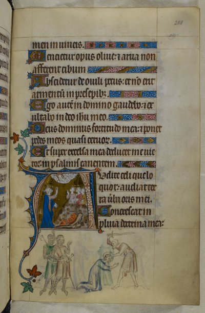 Royal MS 2 B VII f.288r, du Queen Mary Psalter, c.1310-20 (vélin) - English School