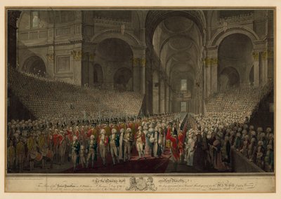 Procession royale à la cathédrale Saint-Paul le jour de la Saint-Georges, 1789 - English School