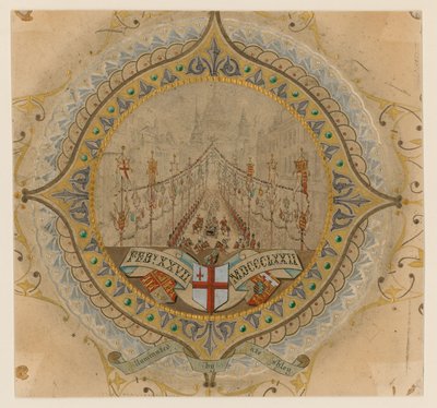 Procession royale de la visite de Sa Majesté à la cathédrale Saint-Paul, Londres, le 27 février 1872 - English School