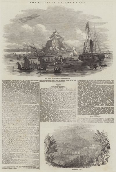 Visite royale en Cornouailles (gravure) - English School