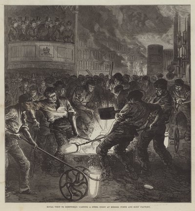 Visite royale à Sheffield, coulée d