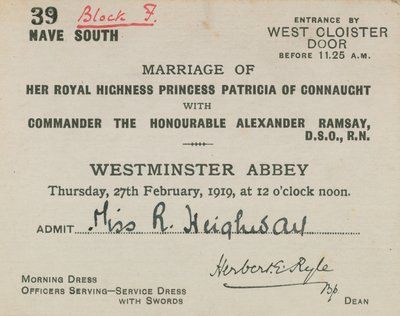 Invitation au mariage royal - English School