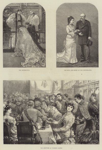 Mariage royal du prince Léopold et de la princesse Hélène (gravure) - English School