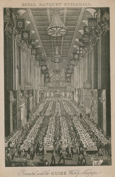 Banquet royal, Guildhall, Londres - English School
