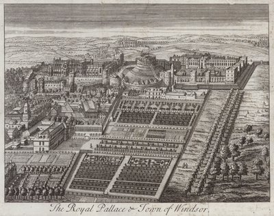 Palais royal et ville de Windsor, Berkshire - English School