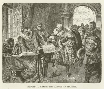 Rodolphe II accorde la Lettre de Majesté - English School