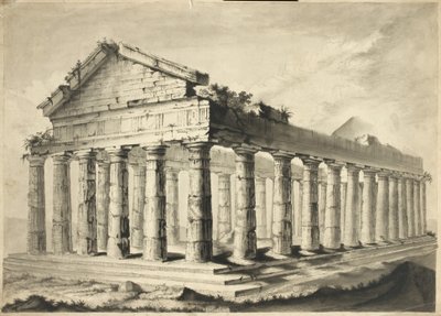 Temple grec en ruines - English School