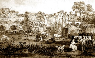 Manoir en Ruines avec Vaches à Traire, c.1800 - English School