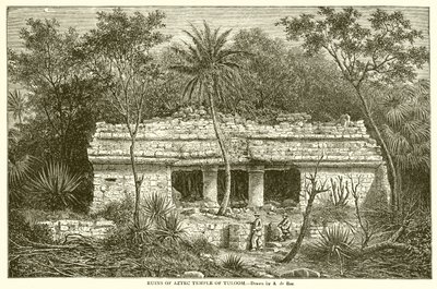 Ruines du temple aztèque de Tuloom - English School