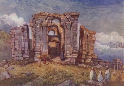 Ruines du temple solaire de Martand, Cachemire - English School