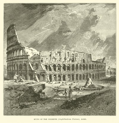Ruines du Colisée, Amphithéâtre Flavien, Rome - English School