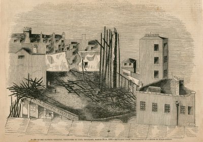 Ruines du Théâtre Olympique, détruit par le feu, 29 mars 1849 - English School