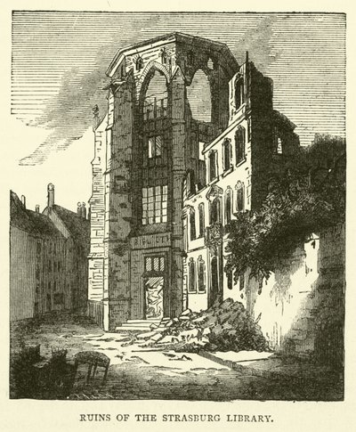 Ruines de la bibliothèque de Strasbourg, septembre 1870 - English School