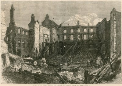 Ruines du Théâtre de Surrey le mardi, le matin après l