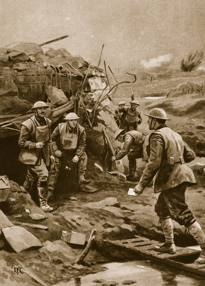 Coureur livrant des ordres à la ligne de front, 1914-19 - English School