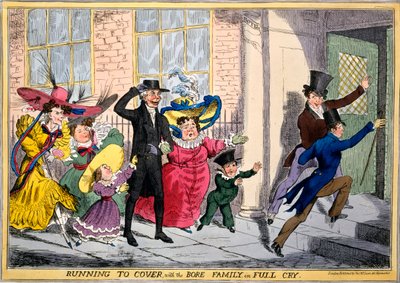 Courir à couvert avec la famille Bore en pleine course, c.1830 - English School