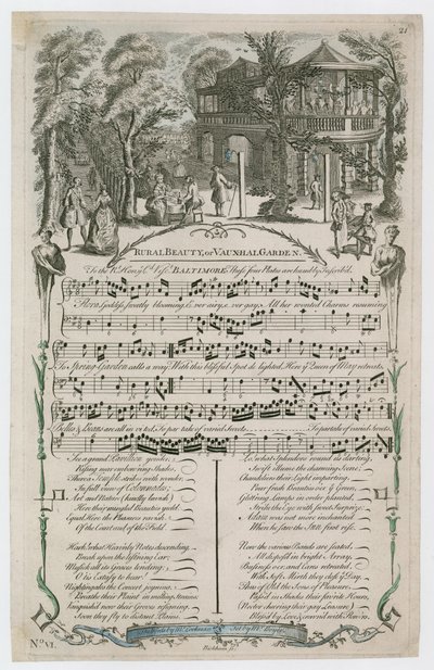 Beauté rurale ou Vauxhall Garden - English School