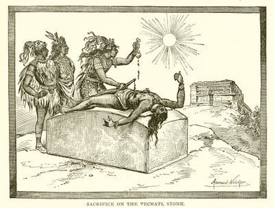Sacrifice sur la pierre techatl - English School