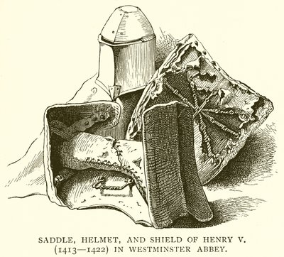 Selle, casque et bouclier de Henri V (1413-1422) à l