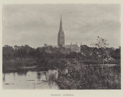 Cathédrale de Salisbury (gravure) - English School