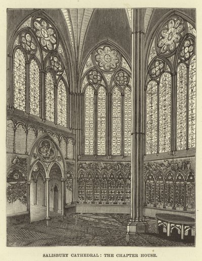 Cathédrale de Salisbury, la salle capitulaire - English School