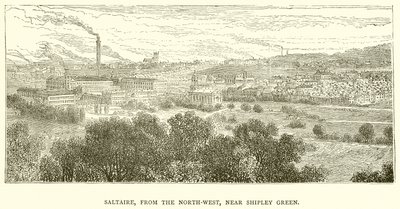 Saltaire, depuis le nord-ouest, près de Shipley Green - English School