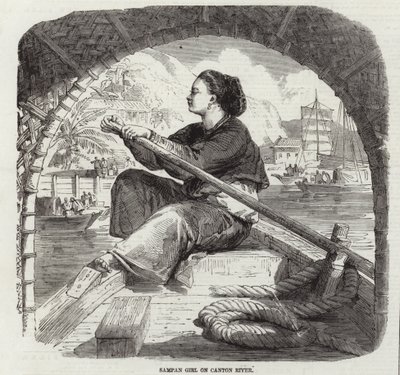 Fille de Sampan sur la rivière de Canton - English School